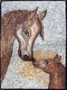 Desenhos de mosaico de animais - cavalos