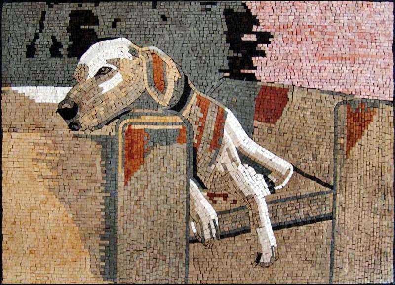 Opera d'arte a mosaico animale - Labrador