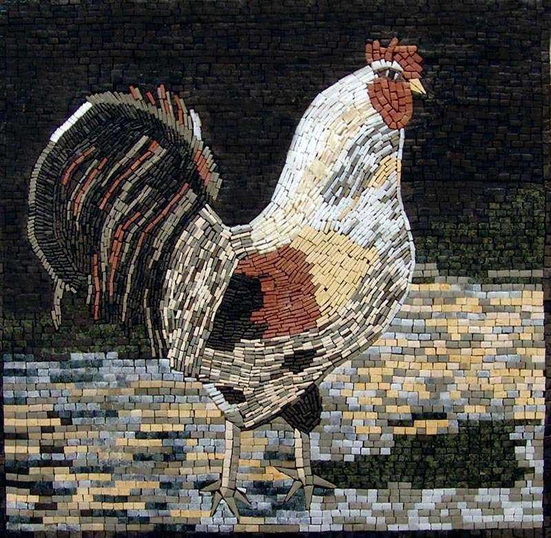 Backsplash cucina in mosaico - Farm Fowl
