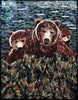 Desenhos de mosaico de animais - grupo de ursos
