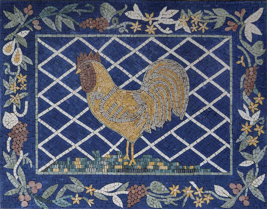 Gallo Paesaggio - Arte del Mosaico