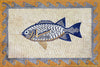 Azulejo de arte de peces náuticos de mosaico