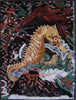 Arte em mosaico de cavalos-marinhos