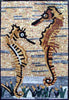 mosaico de cavalos marinhos