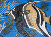 Pez ángel en arrecife profundo - Arte de pared de mosaico