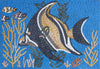 Angelfish In Deep Reef - Mosaic Wall Art