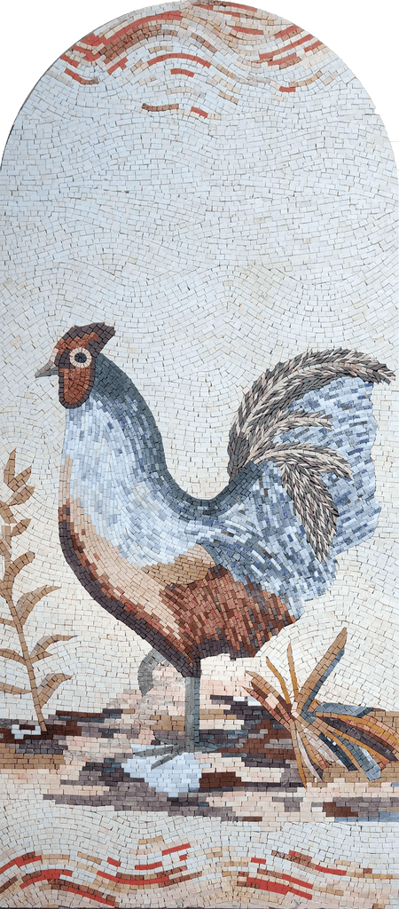 Arte em mosaico de galo