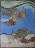 Nautical Mosaic - Two Sea Turtles