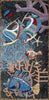 Peinture murale en mosaïque sous-marine de poissons