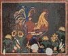 Mosaico de gallo - Placa para salpicaduras de mosaico
