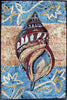 Muschel-Marmor-Mosaik handgefertigt