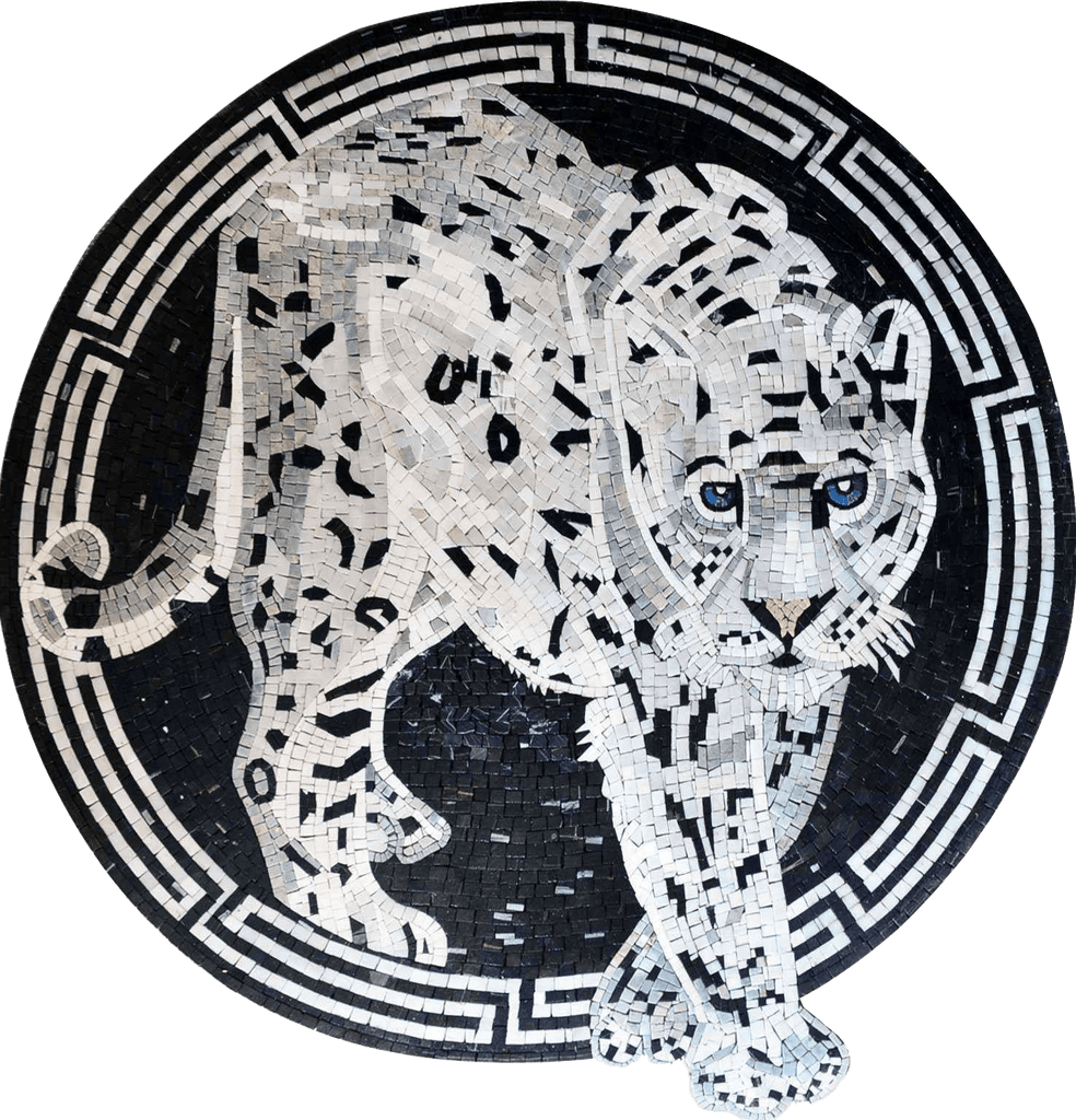 Medallón Mosaico Arte - Leopardo
