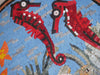 Vibrant Seahorses Mosaic