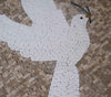 Mosaico in marmo - La colomba bianca