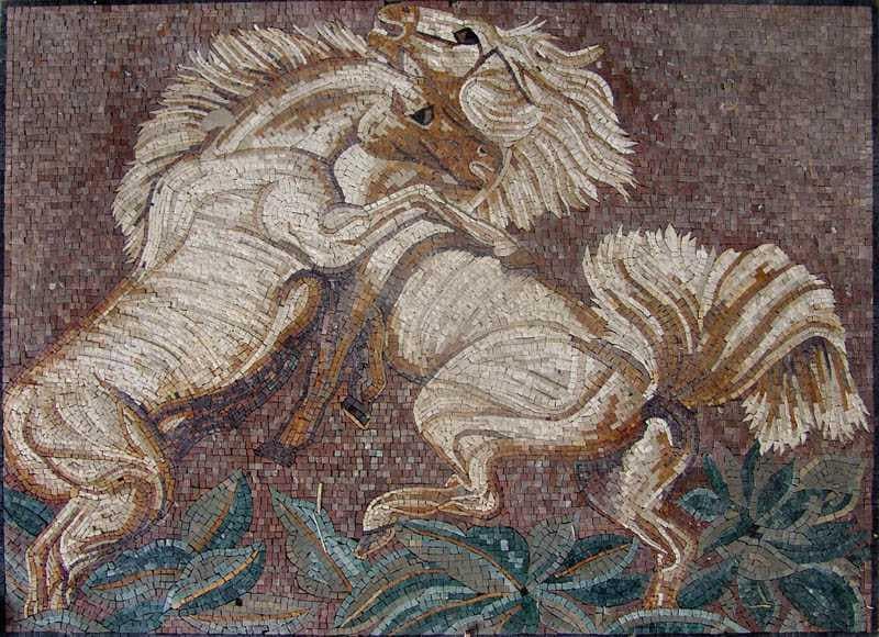 Arte em mosaico - cavalos orgásticos