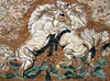 Arte em mosaico - Cavalos apaixonados