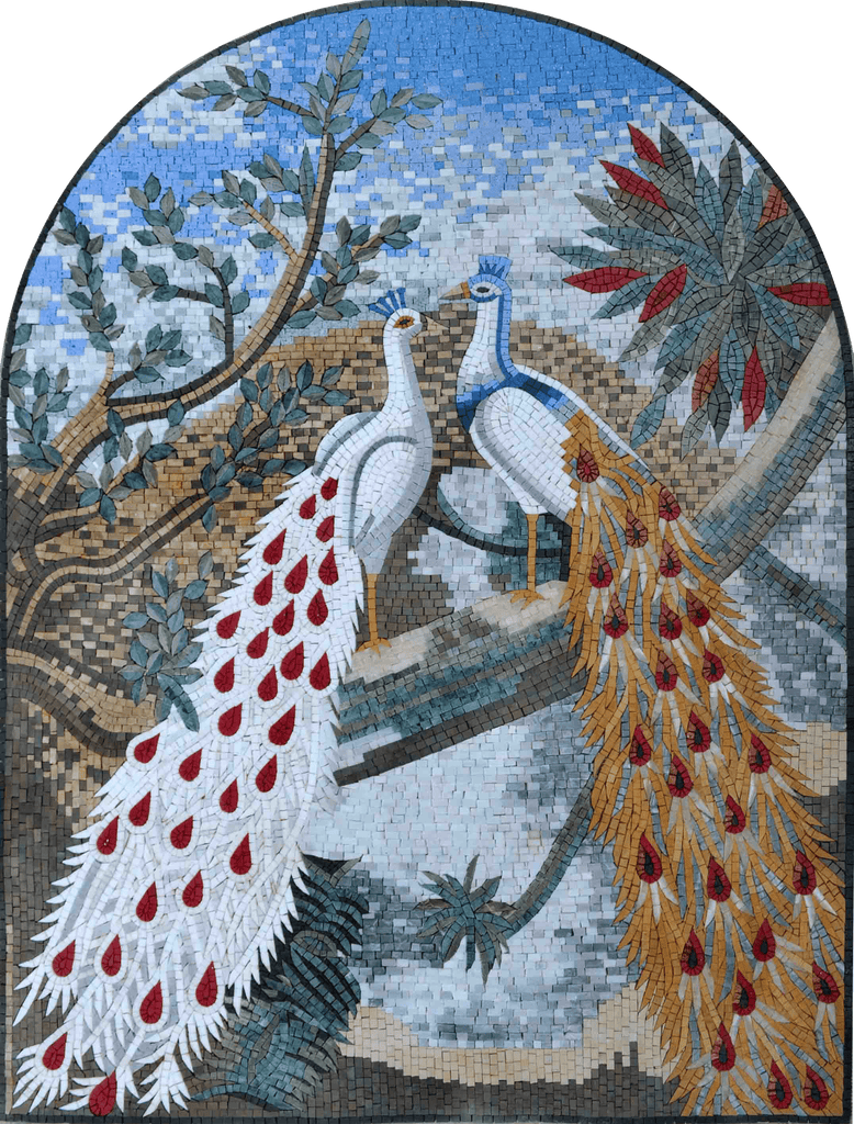Diseños de mosaico - pavo real
