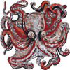 Art de la mosaïque - Octopus Rosso