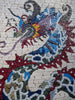 Mosaico di marmo colorato drago cinese