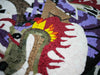 Opera d'arte a mosaico - Il drago colorato