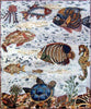 Mosaico di creature marine