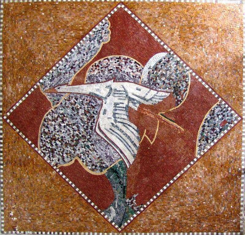 Desenhos de mosaico - pássaro voador