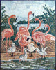 Diseños de mosaicos de animales - Flamenco rosa