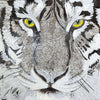 Tigre Branco - Arte Animal em Mosaico