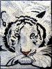 Motifs de mosaïque de la faune - Tigre blanc