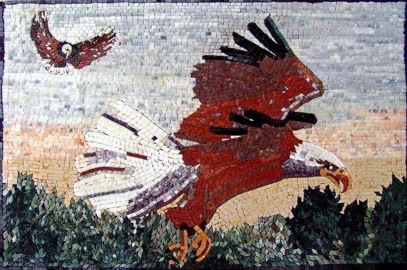 Mosaik-Designs - Hochfliegender Adler