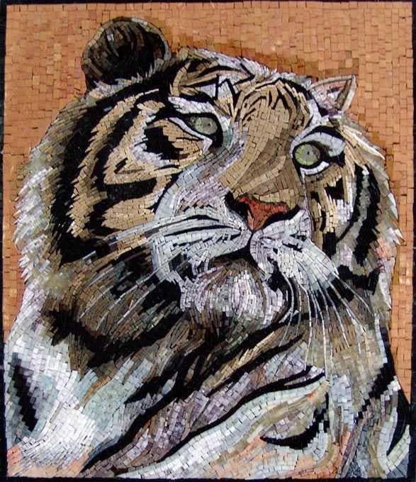 Arte de pared de mosaico - Tigre