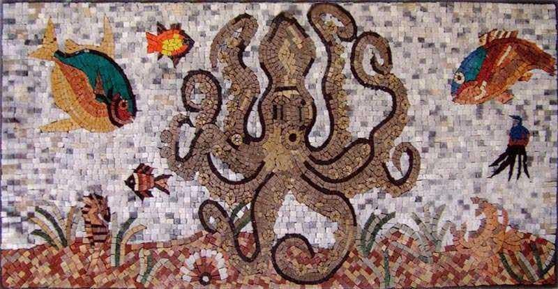 Mosaicos de criaturas marinas