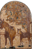 Arte mosaico arqueado - Caballos