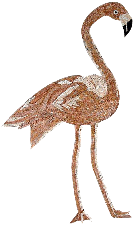 Arte em mosaico de animais - Flamingo