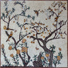 Mosaikgrafik - Blühender Baum