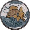 Peixe medalhão feito à mão em mosaico