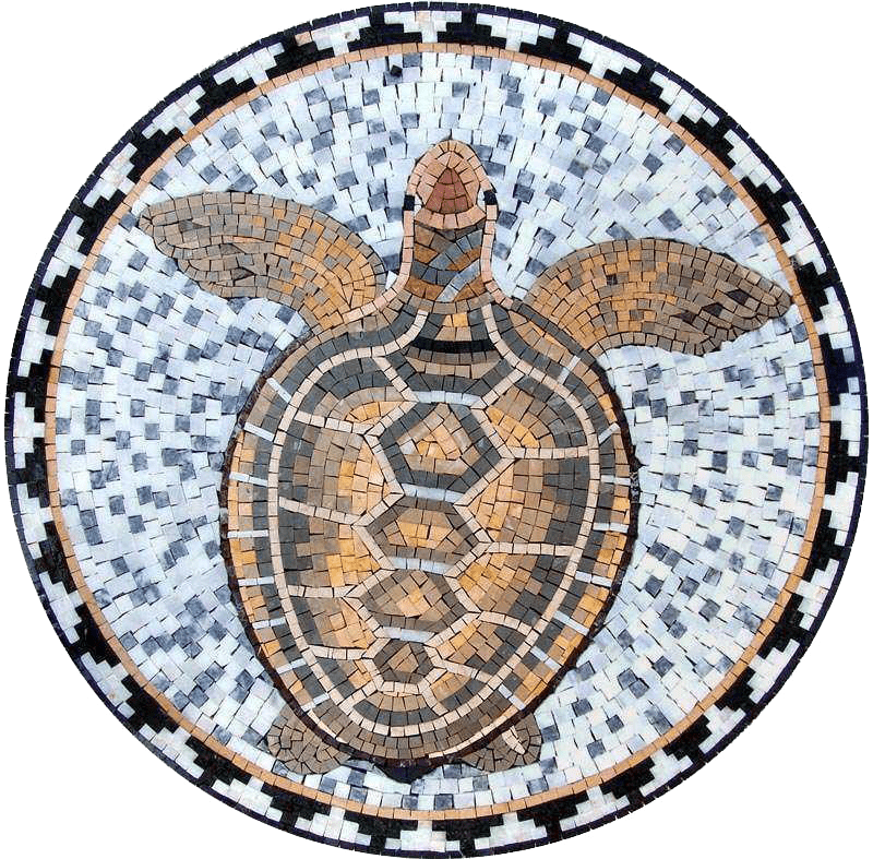 Mosaïque de la piscine des tortues de mer