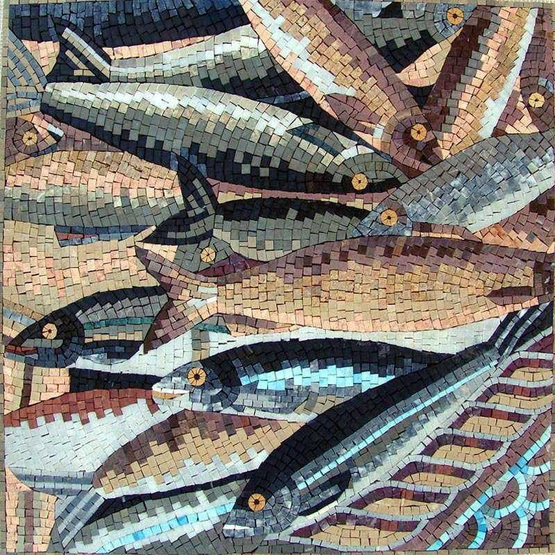 Gruppo di pesci Mosaico nautico