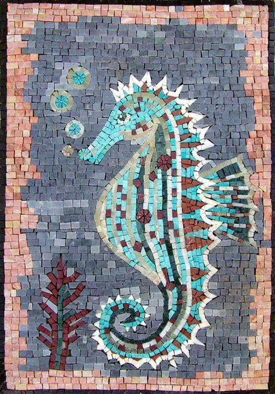 Gorgeous Seahorse Marble Mosaic