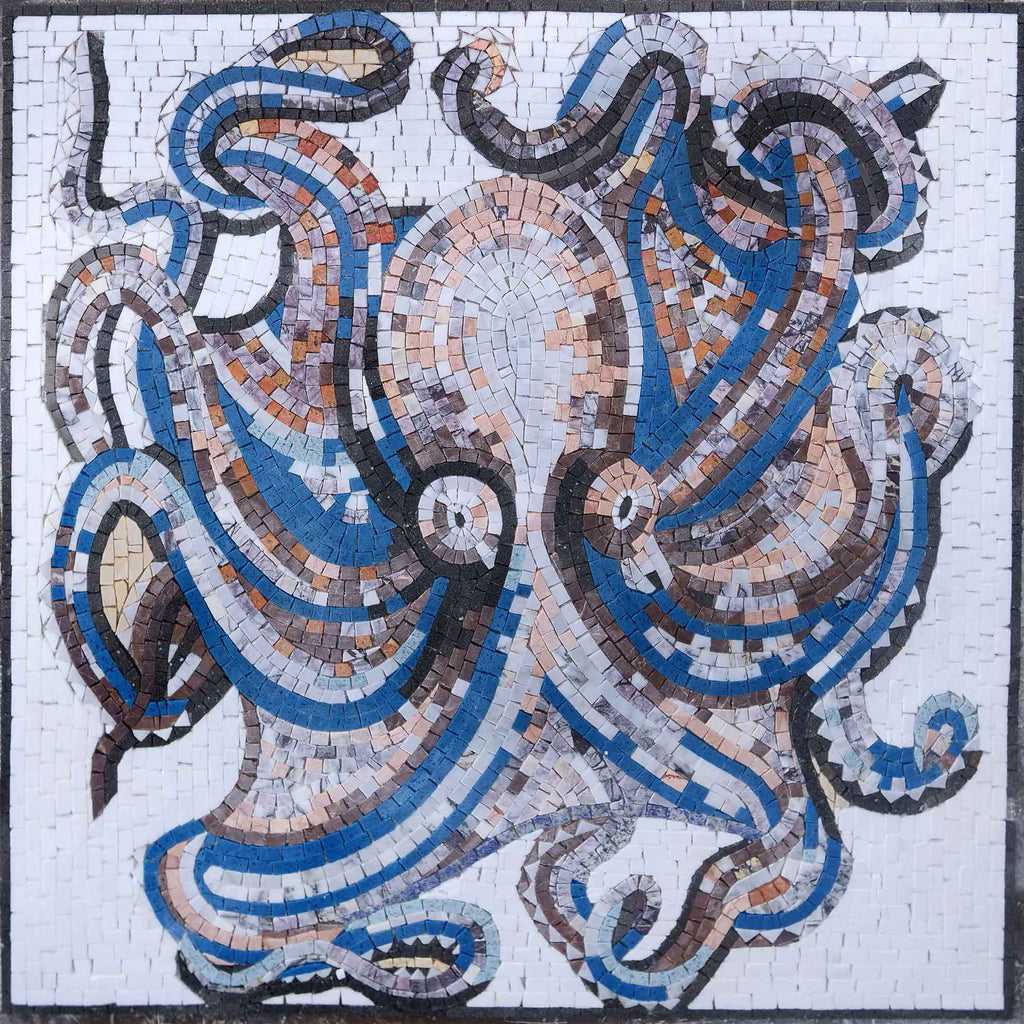 Pieuvre colorée - Mosaïque nautique