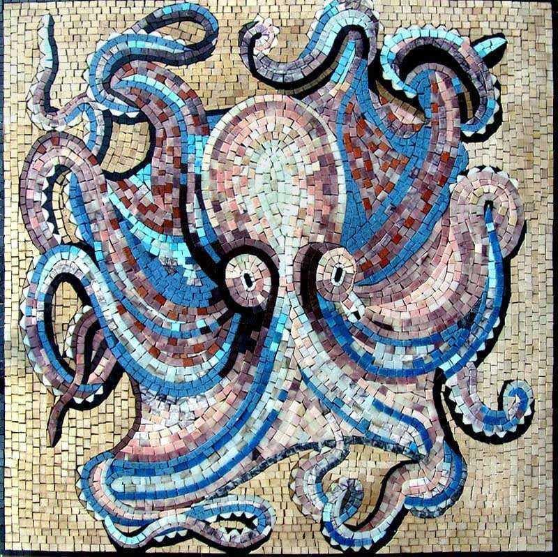 Tintenfisch-Marmor-Mosaik