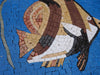 Pez ídolo moro marrón - Arte de pared de mosaico