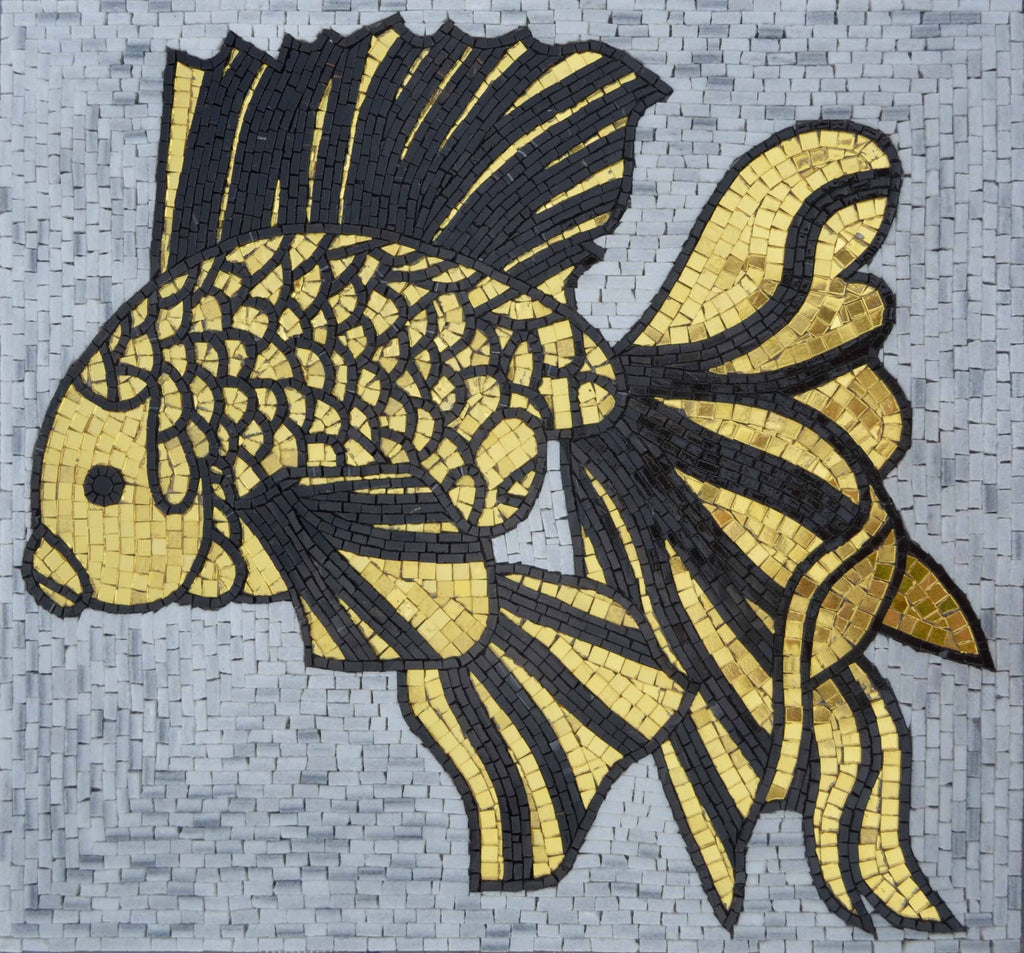 Obra de mosaico - El pez dorado
