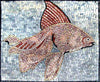 Mosaïque de marbre de poisson