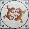 Obra de mosaico - Lagartos enredados