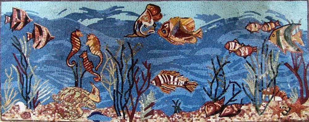 Sea Life Scene Mosaic