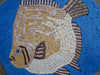 Dab Fish On Blue - Arte de pared de mosaico