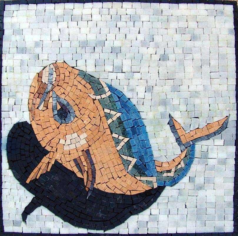 Arte Artística em Mosaico de Peixes