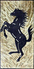 Art de la mosaïque en marbre - Cheval noir