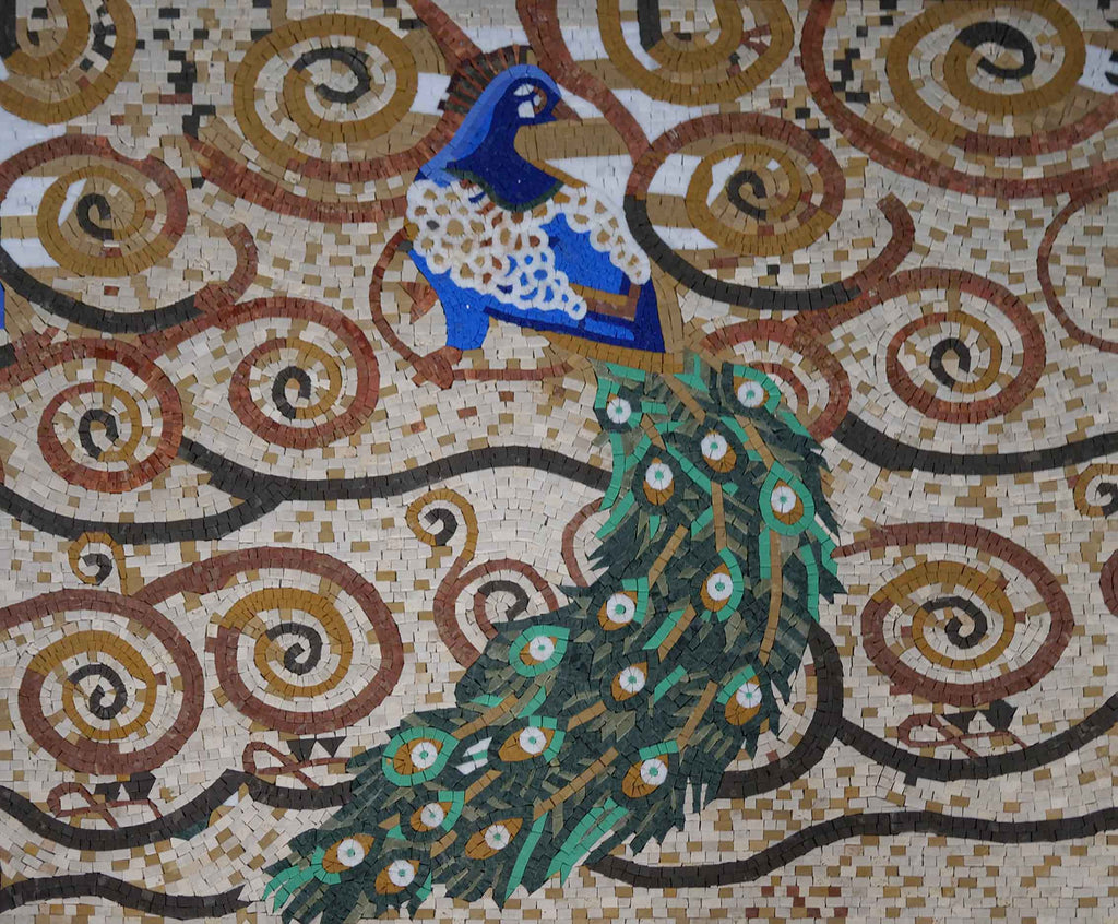 Mosaico pavone - Mosaico semplice